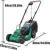 1600w Hand-Pushed Electric Lawn Mower Push-Style Powerful Electric Self-Propelled Lawn Mower Adjustable Foldable
