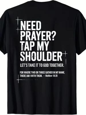 Necesito Oración Golpea Mi Hombro Versículo Bíblico Camiseta Cristiana Camiseta Unisex