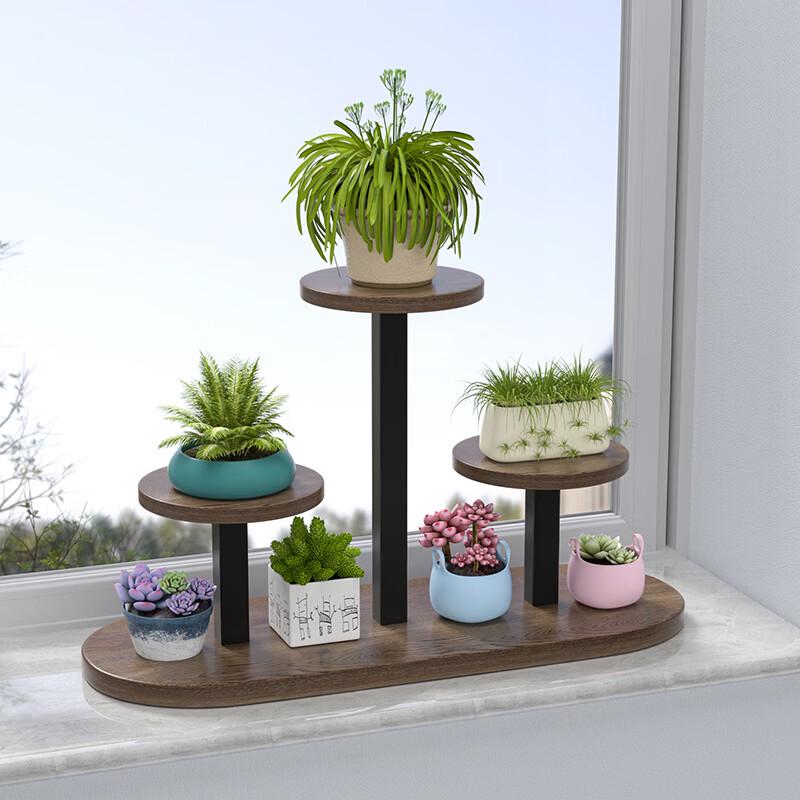 European Style Wrought Iron Multi-tier Plant Shelf