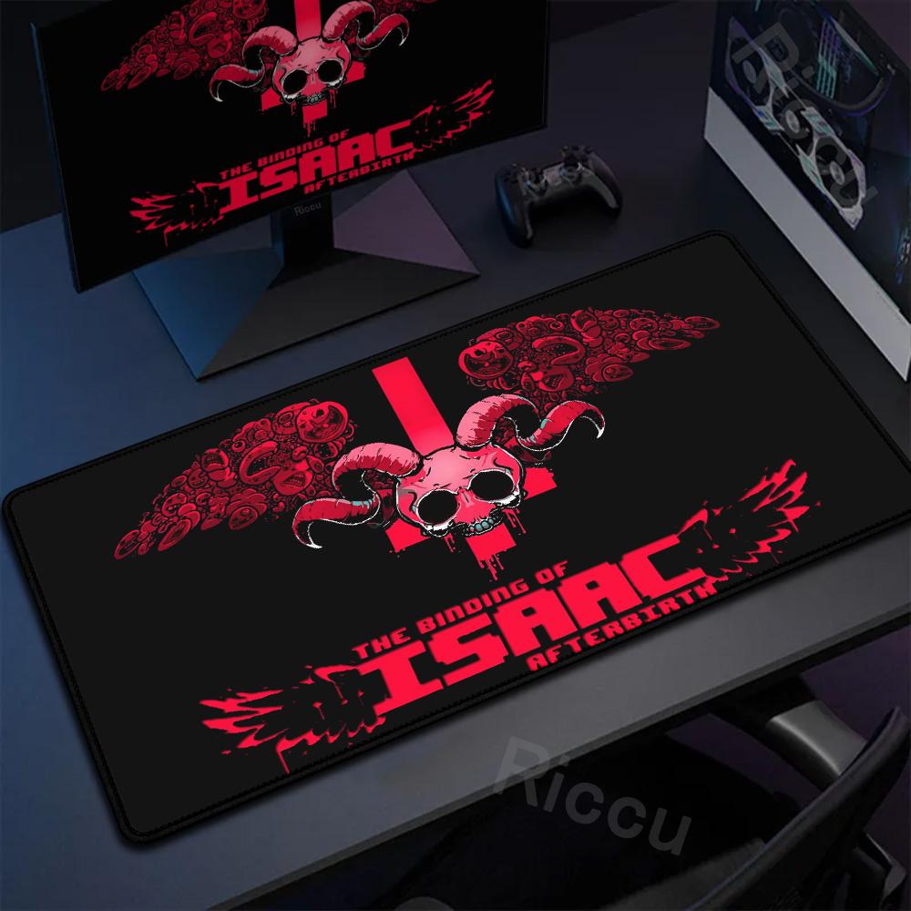 Anime The Binding Of Isaac Mauspads Spiel Tastatur Verriegelte Kanten Mauspads Computerzubehör Rutschfeste Schreibtischunterlagen PC Schrank Mauspads