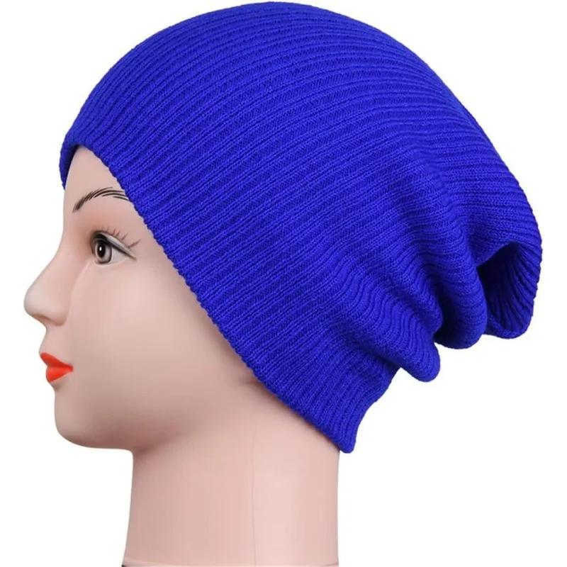 Solid Unisex Beanie Autumn Casual Soft Knitted Beanie Stretch Stretch Skull Hat Fashion Warm Hat Men Women Plain Daily Hat