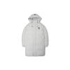 MLB New York Yankees Long Hooded Down Jacket Unisex Outerwear Light-Gray 3ADJJ0616-50GRL