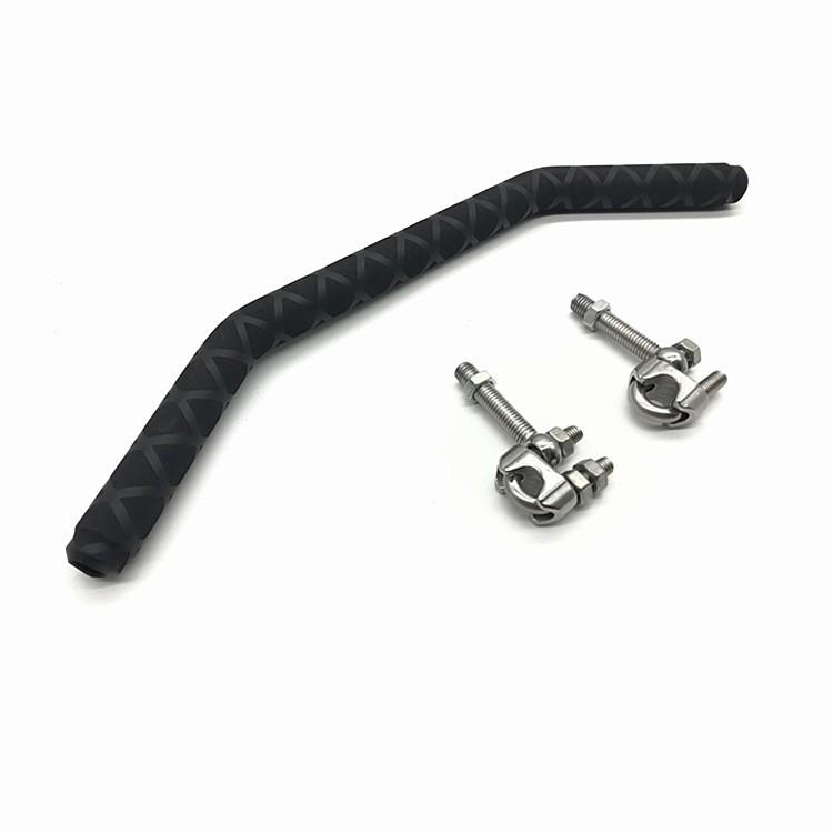For 37-43cm Mirror Stem Spacing Motorcycle Extension Armrest Balance Bar Aluminum Alloy Body Anti-Slip Grips Handbar Support Bar чёрный
