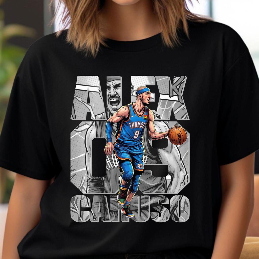 Basketball Player PNG T-Shirt Design: Alex Caruso Comic Graphic Shirt Subliamation, DTF (Digital Download)