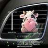 2D Flat Cow Car Vent Clip Decorative Diffuser (fragrance Not Included), Car Interior Decoration, Aromatherapy Clip, Ideal for Holiday Gifts