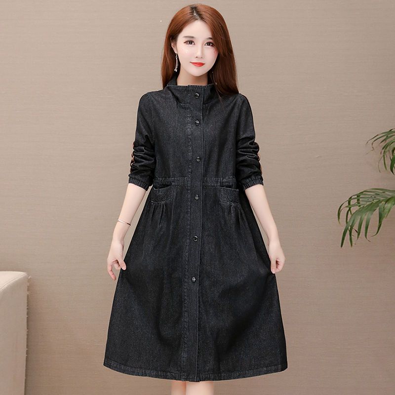 Fashionable and Comfortable Denim Jacket - Women's Spring Coat In Chic Long Style