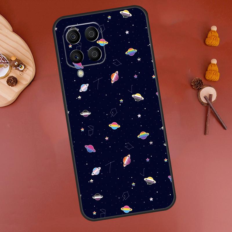 Outer Space Planet Stars Moon Case For Samsung Galaxy M52 M32 M22 M12 M13 M23 M33 M53 M14 M34 M54 M20 M30s M31s M51 Cover