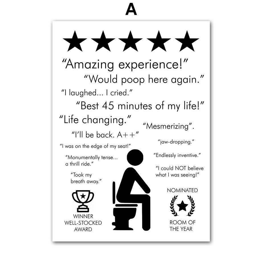 Obraz na plátně Funy Toilet Boy Černá Bílá Nordic Plakáty a obrazy Obrazy na zeď do obývacího pokoje Koupelna Club Decor