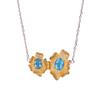 Earrings S925 Sterling Silver With Natural Treasure Necklace Women'S Flower Design Jewelry Set