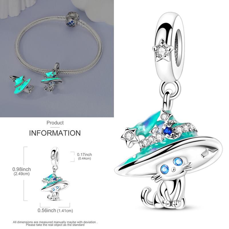 Neuer 925er Silber Kaktus Kleeblatt Anhänger Frühlingsgrüne Serie Perlenanhänger Für Original Perlenarmband DIY Schmuck