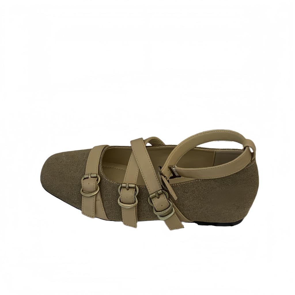 ~ Flat-soled Women's Single Shoes Pointed Spring New Fairy Retro Ladyshoes Black Versatile Flat Heel Light Mouth Soft Sole Grandma