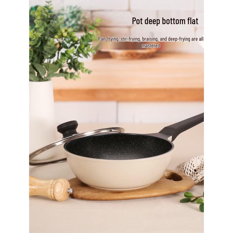 COOKER KING 24cm Flat-Bottom Non-Stick Induction Wok