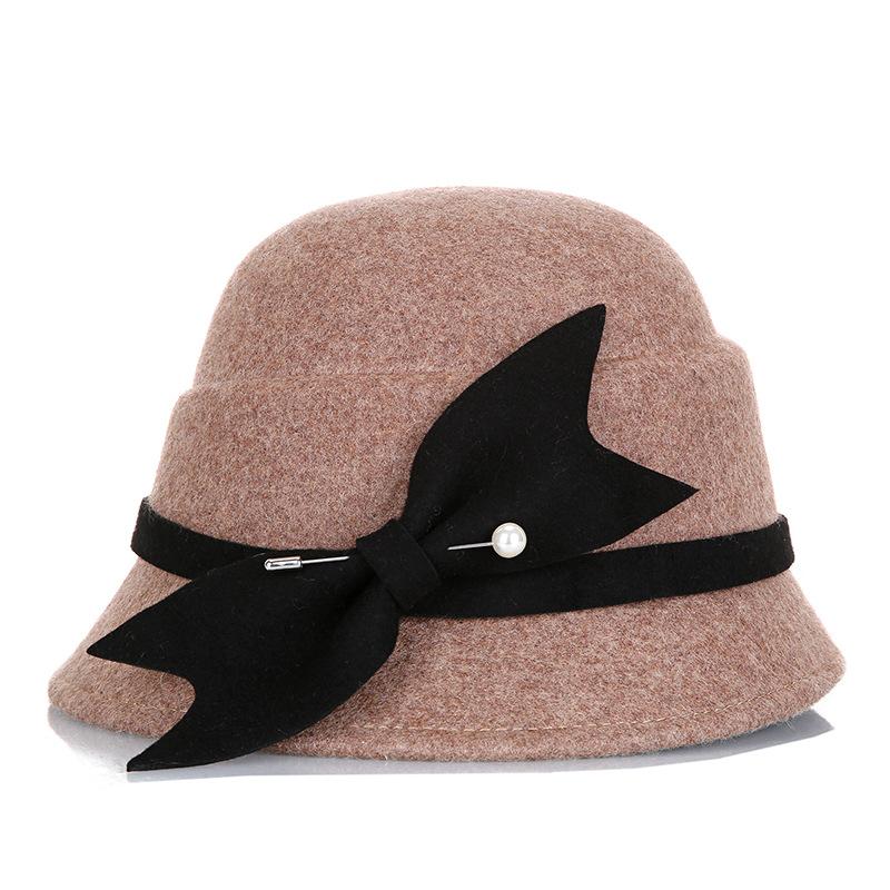 Hat Autumn and Winter New Japanese Women's Pure Wool Special-shaped Warm Fashion Top Hat Handmade Felt Hat