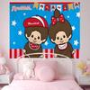 Cartoon MMMonchhichis Anime Hippie Wall Hanging Tapestries Bohemian Wall Tapestries Mandala INS Home Decor