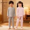 Children's Self-Heating Fleece Pajama Set: Warm Autumn/Winter Shirt & Pants for Middle/Older Kids