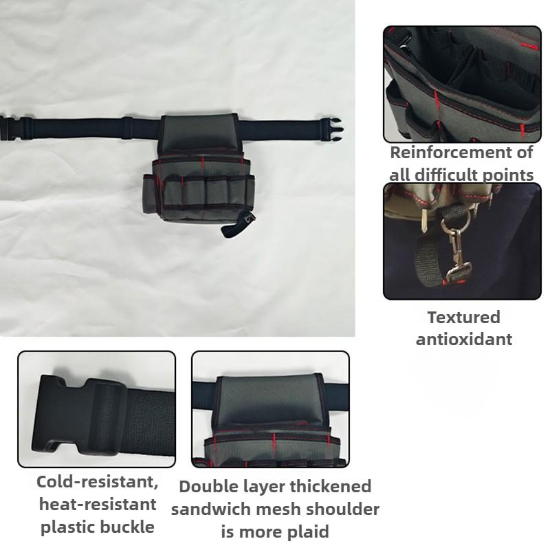 Portable Tool Waist Bag Hardware Waterproof Toolkit Multi-functional Electrician Repair Tool Waist Bag Tools Kit with Pockets