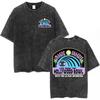 Imagine Dragons Band Loom World Tour  Vintage Washed T Shirt Men Women Clothes Fashion Hip Hop Tshirt Cotton Loose Tshirts
