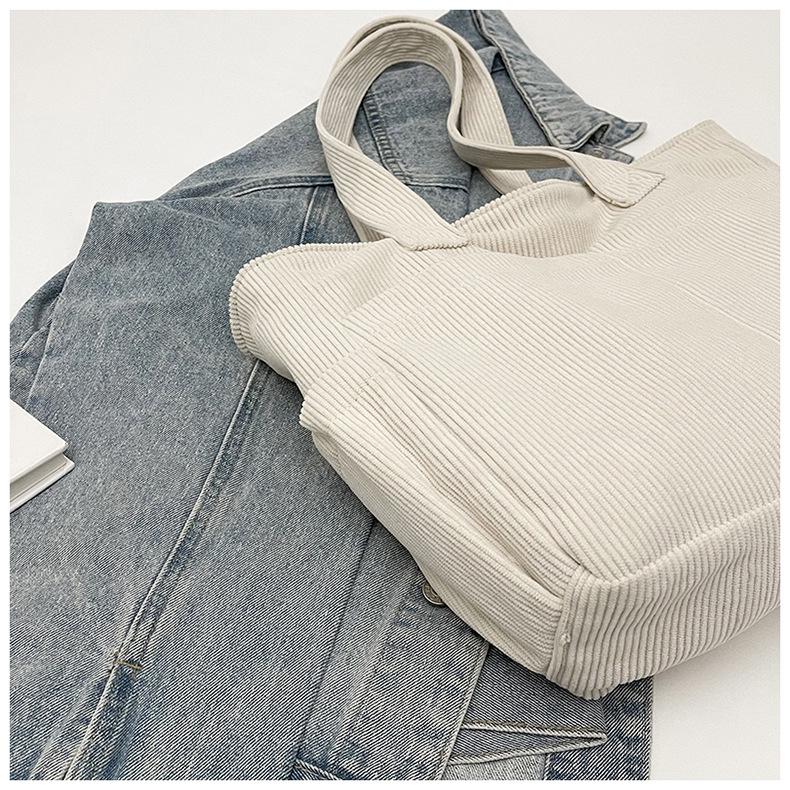 2025 Women's Corduroy Tote: Lightweight, Large-Capacity Fashion Shoulder Bag