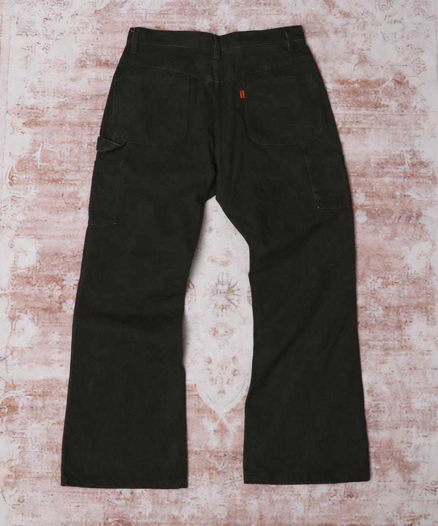 AREUBAN Peak Applique Sagging Flare Pants_Vintage Brown