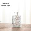 Retro Embossed Transparent Glass Vase: French-Inspired Luxury Home Decor for Living Room