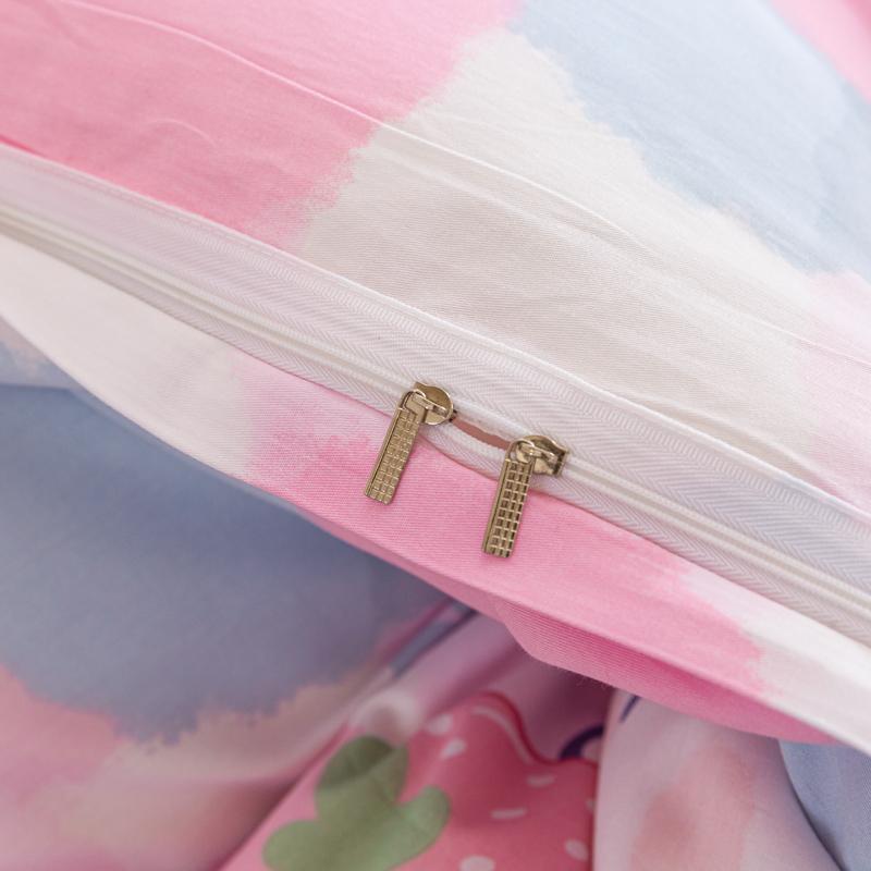 Kawaii Cartoon Bear Duvet Cover Cotton Girly Style Pattern Bedding Soft Skin-friendly Breathable Comforter Cover for Kids Girls