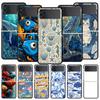 Blauer Ozeanfisch Harte PC-Handyhülle Für Samsung Galaxy Z Flip 7 6 5 4 Schwarze Abdeckung Für Galaxy Z Flip 3 Faltbare Schale Fundas Capas