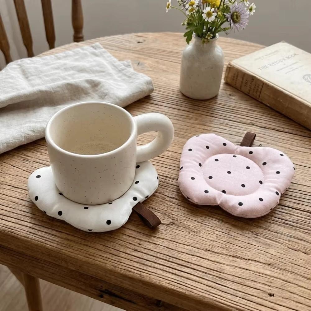 Thickened Insulation Pad Apple Shape Table Mat Kawaii Clip Cotton Coaster  Kitchen Mat Decor