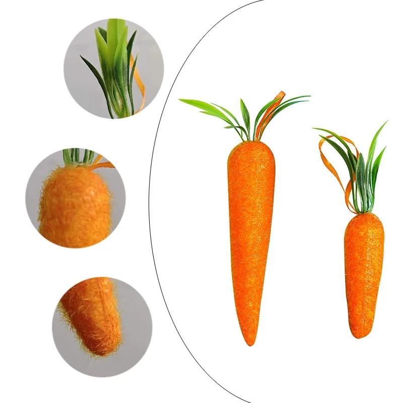 6-120PCS Easter Carrot Pendant Carrot Ornament Party Hanging Decor Festive Celebration Spring Home Decoration Decorative Accent