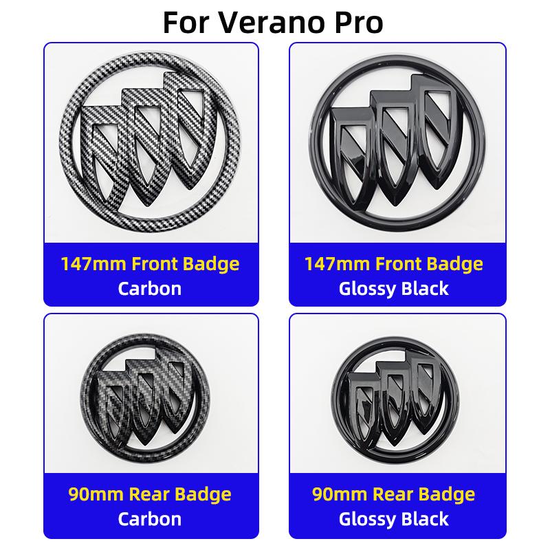 2pcs 3D ABS Car Front Grille Rear Trunk Logo Emblem Sticker For Buick Excelle GT Envision LaCrosse Regal Verano GL6 Badge