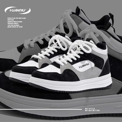 Global Trend High-top Board Shoes Men's Spring Men's Shoes Versatile Platform Sports Shoes Casual Trendy Shoes ZHQ1191