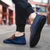 YRZL Round Toe Flat Shoes Solid Color Men Slip on Shoes Casual Breathable Comfortable Mens Mesh Loafer Shoes Outdoor Loafers Man