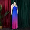 2025 Summer Gradient Strappy Backless Long Dress