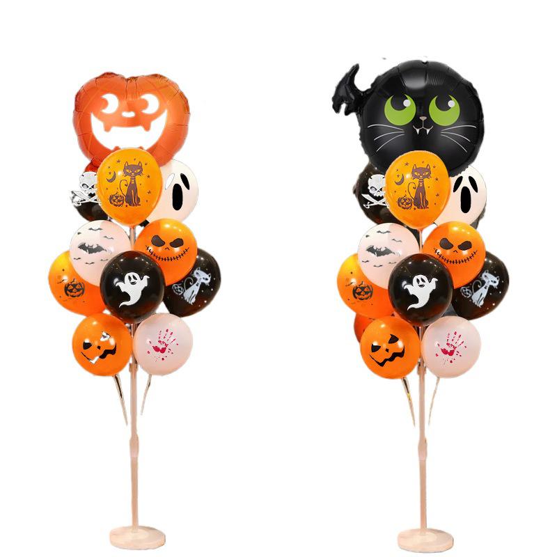 Halloween Pumpkin Atmosphere Balloons for Tables, Bars, Kindergartens, and Shopping Mall Displays