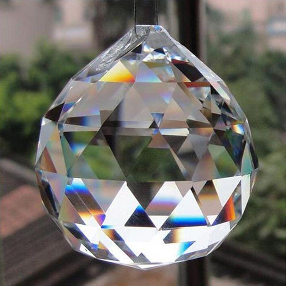 30mm DIY Accessories Gifts Chandelier Hanging Pendant Glass Faceted Home Decor Crystal Ball