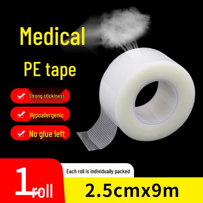 

Прозорий гіпоалергенний медичний ПЕ-пластир: Водонепроникний, повітропроникний, чутливий до тиску клей для ремонту сухих тріщин, який легко рветься руками