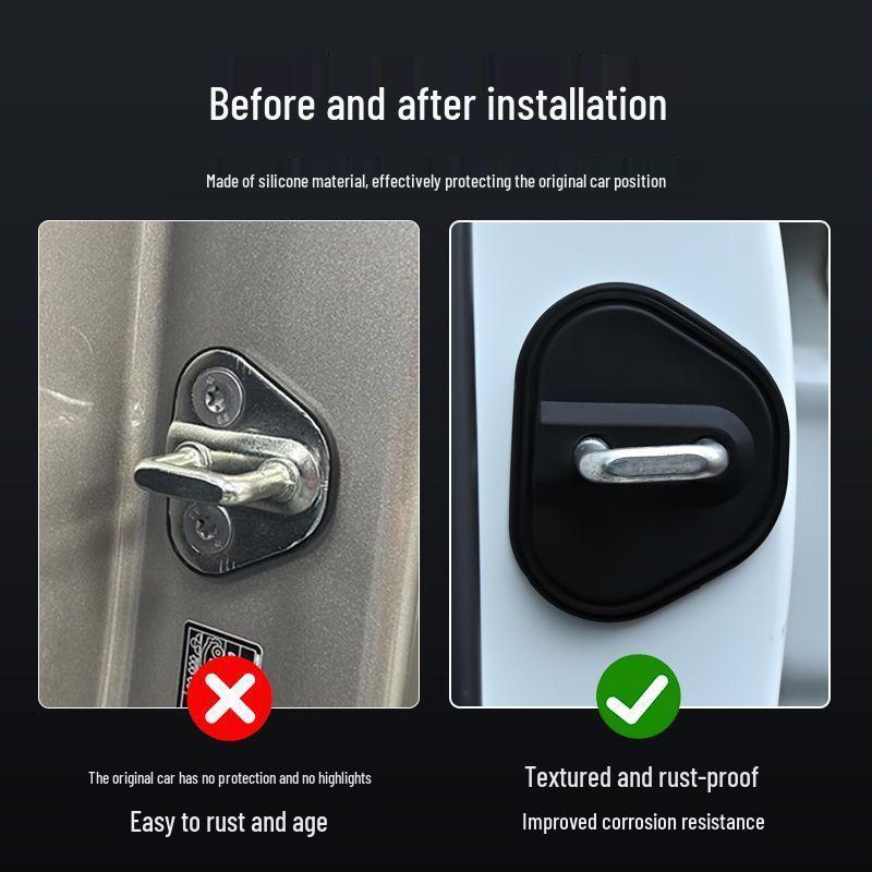 Lynk & Co 08 Car Door Lock Silicone Cover: Dustproof, Rustproof, Shock-Absorbing Protection