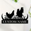 1pc Customizable Hen House Metal Wall Art, Personalized Poultry Coop Sign, Rustic Farm Decor for Indoor Outdoor, Gift Option