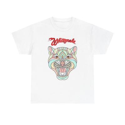 Whitesnake Vintage Rock Band Graphic T Shirt Unisex Heavy Cotton Tee