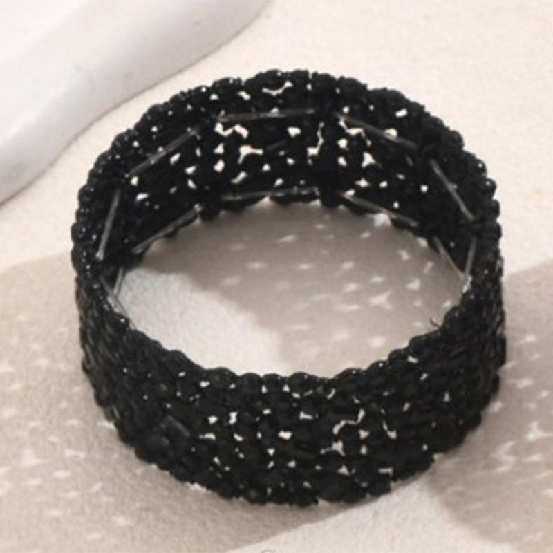 

Модный женский браслет в европейском и американском стиле, комплект, личность, супер-блестящий дизайн, инкрустированный стразами, широкий браслет SL7735H.