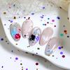 1 Box Round Glitter Nail Art Sequins 12 Grids Assorted Color Holographic Nail Charm Foils DIY Nail Design Crafts Manicure Decoration Accessories