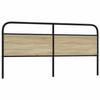VidaXL Headboard Sonoma Oak 200 Cm Steel and Engineered Wood, Headboard for Double Bed, Bedroom Furniture At 4100296