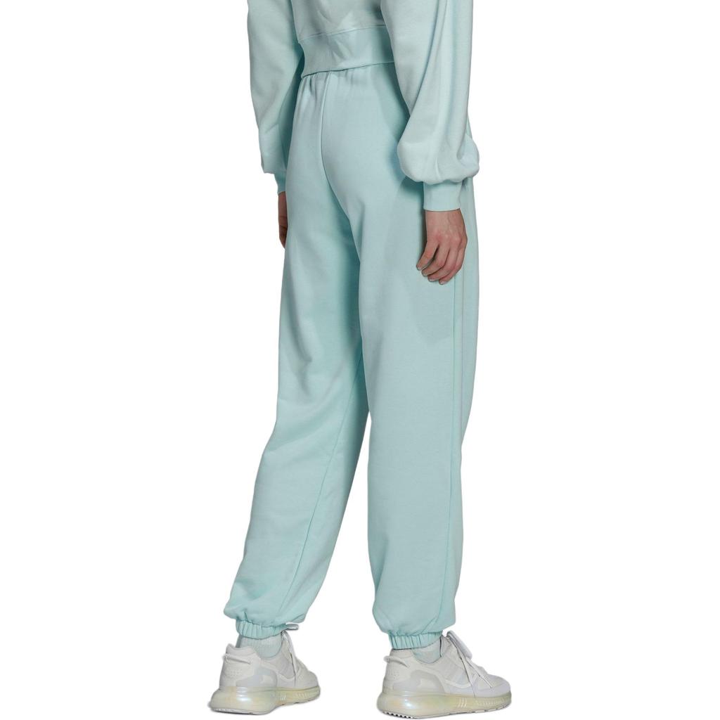 Adidas Originals Comfortable Soft Loose Fit Drawstring Mid-Rise Cuffed Knit Sports Pants Women Bottoms Mint-Green HU1620