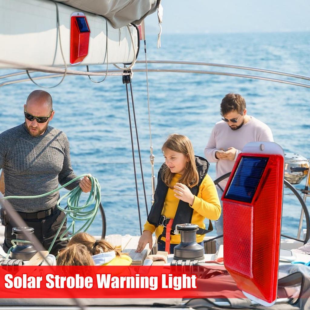 Solar Warning Light, Pack of 1, Outdoor, Waterproof, Solar Charging, Security Alarm, Motion Sensor,