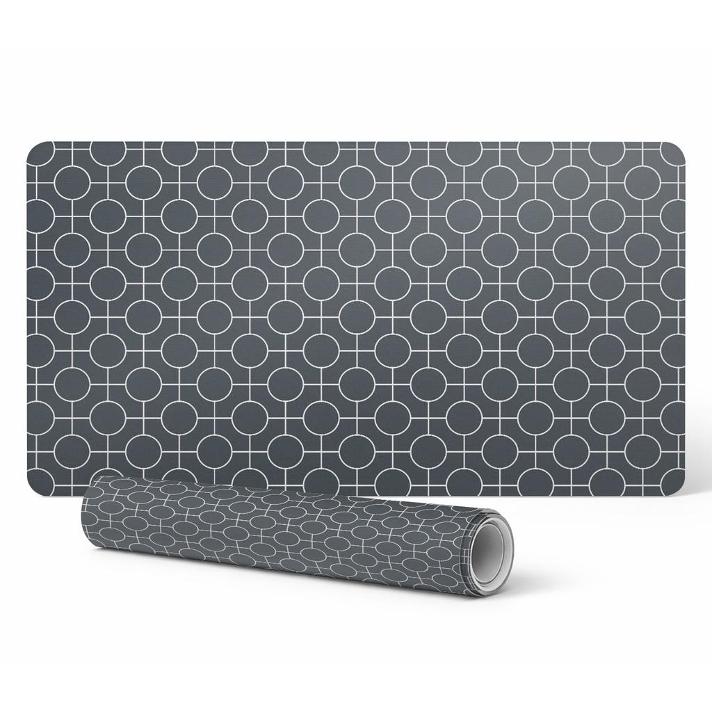 Vinyl Protective Workplace Mat Geometric Circles 100x50 cm