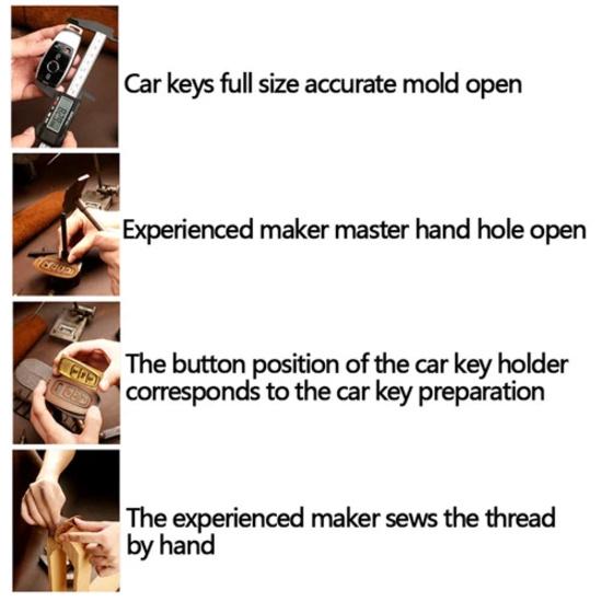 Schwarzes Leder Fernbedienung Auto Schlüsselanhänger Hülle Für Kia EV9 Picanto GT Sorento