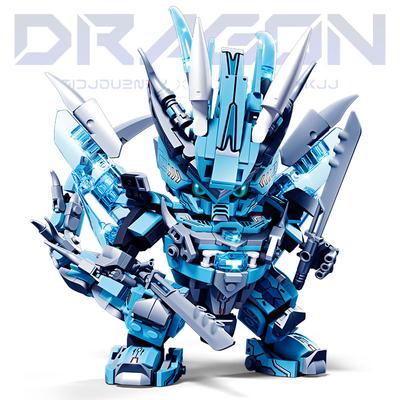2 in 1 Verwandlungsfähiger Mecha Roboter Stadt Bausteine Drachenmodell Kinderspielzeug Geschenk für Jungen Mädchen Geburtstagsgeschenk