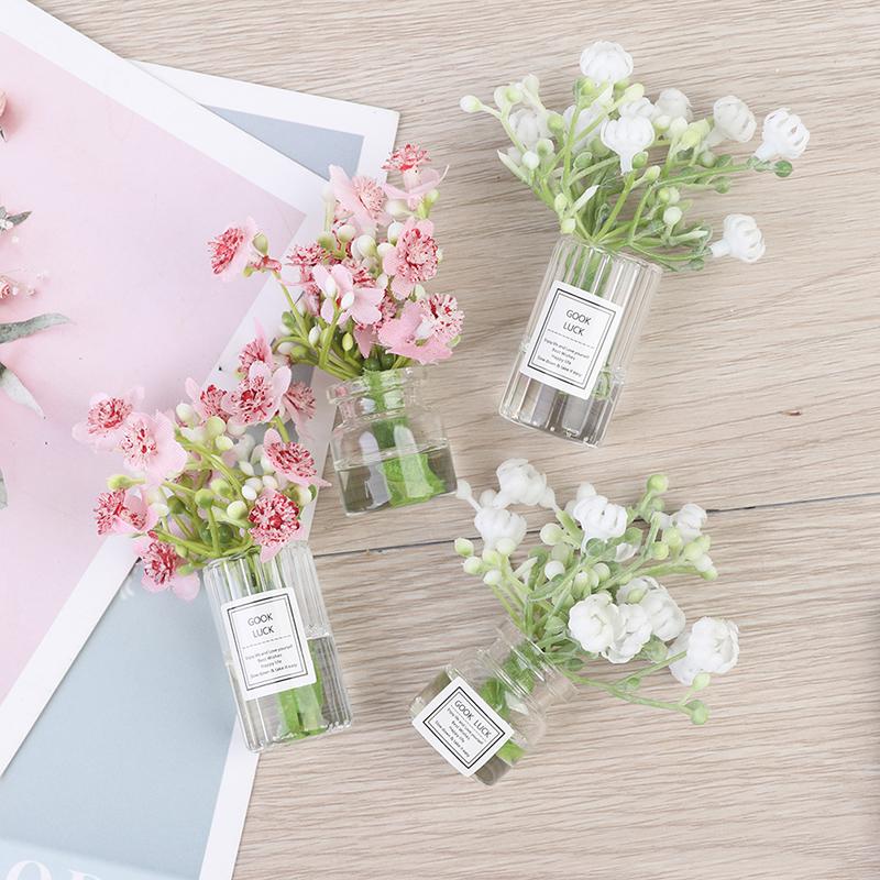 1:12 миниатюрных ваз для кукольного домика с цветами жасмина — фото 12