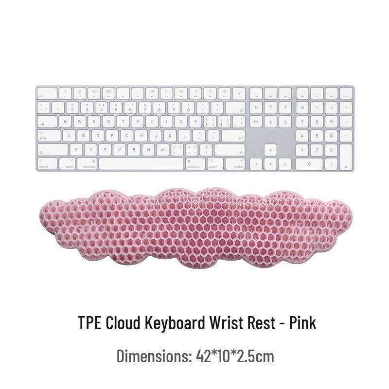 TPE Cloud Hollow Breathable Keyboard Wrist Rest - Washable Office Wrist Support