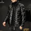 Men's 2023 Korean Style Shiny Winter Jacket - Thick, Warm, Trendy Cotton Coat