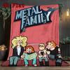 Metal Family 2D Flat Pattern Flannel Blanket High Quality All Seasons Warmth and Comfort Perfect for Christmas Gifts.DMT0925396